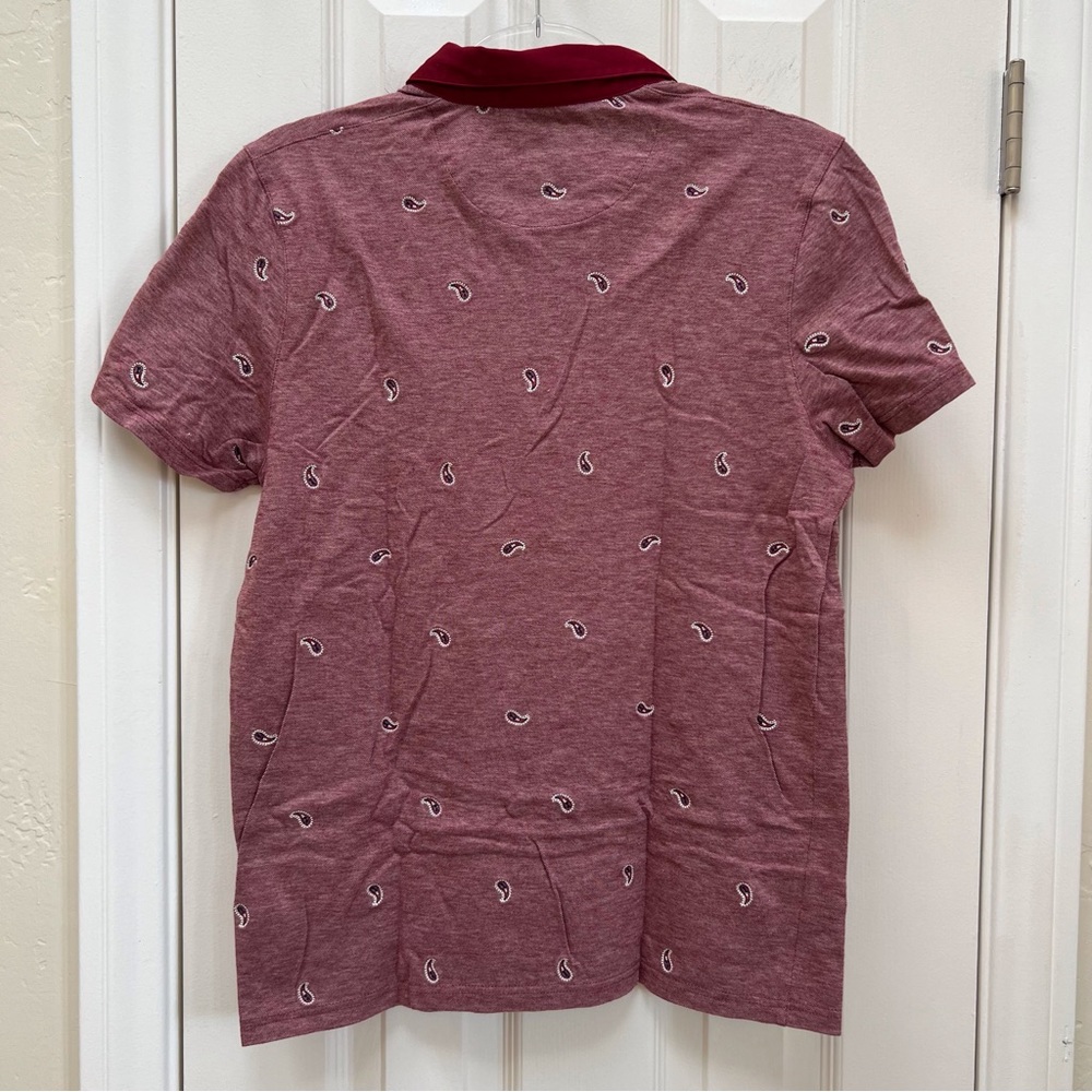Ted Baker Yaypolo Embroidered Paisley Polo Shirt Preppy Classic 80s 90s Size 3 - Picture 7 of 11
